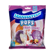 Manhattan Marshmallow Fruit Shake Pops 210g 